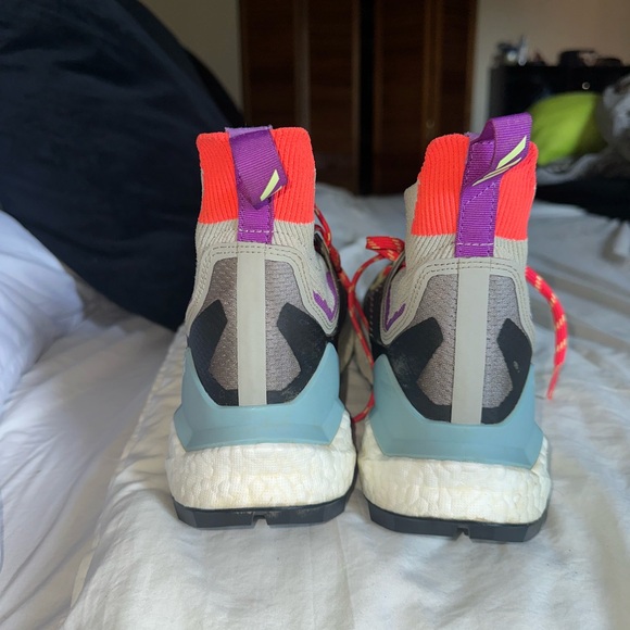 Adidas Terrex Women's Gray and Red Trail Shoes - Picture 4 of 6